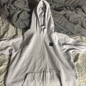 Under Armour White Zip-Up Hoodie